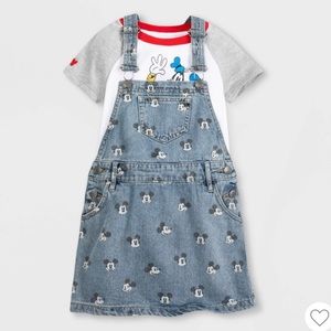 ISO 🐭🏰 girls mickey denim jumper. size small - 6/7.